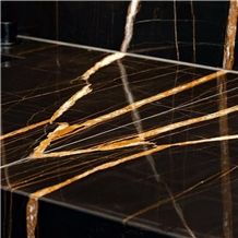 Noir Aziza Marble Black Gold Marble Countertops Kitchen Tops Worktops ...