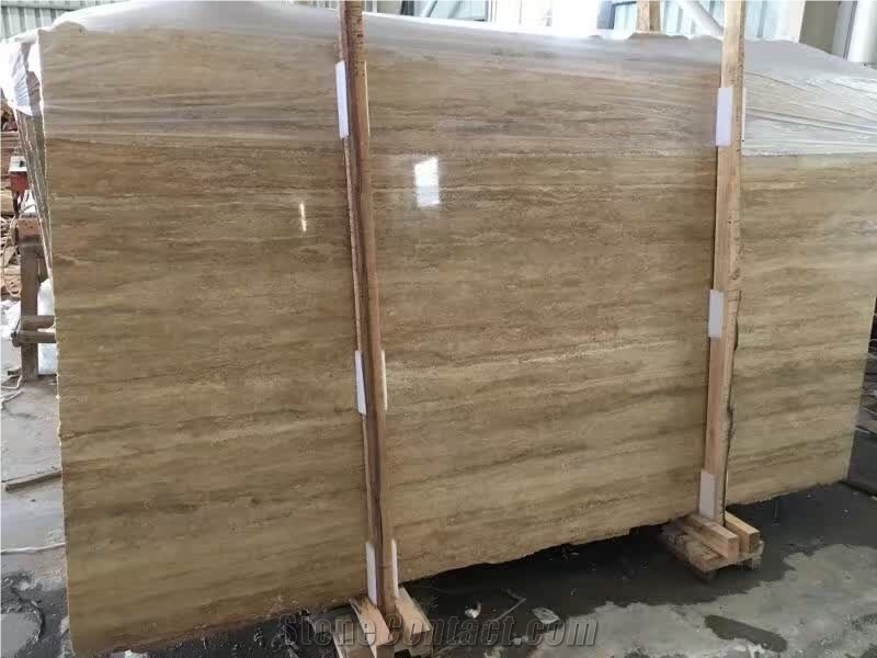 Quarry Direct Supply Rome Travertine Iran Beige Travertine Slabs & Tiles & Floor Covering Tiles & Wall Tiles, No Polished Cutting Surface Rough Surface with Holes Rome Beige Travertine Tiles & Slabs