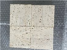 Quarry Direct Supply Rome Travertine Iran Beige Travertine Slabs & Tiles & Floor Covering Tiles & Wall Tiles, No Polished Cutting Surface Rough Surface with Holes Rome Beige Travertine Tiles & Slabs