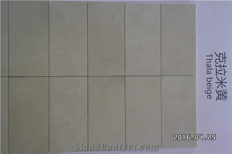 Quarry Direct Supply Thala Beige Tunisia Beige Limestone Slabs & Thin Tiles & Flooring Tiles & Wall Cladding, Beige Polished Limestone Tiles & Slabs for Interior Decoration