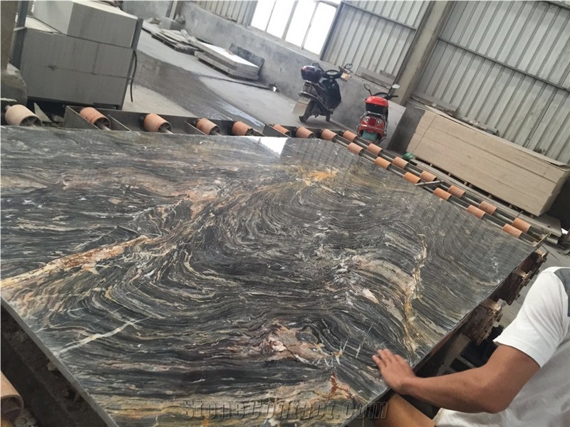 Quarry Direct Supply Van Gogh Marble Van Gogh with Cross Cut Marble Iran Multi-Colors Marble Slabs & Tiles & Flooring Tiles & Wall Cladding, Multi-Colors Polished Marble Tiles & Slabs for Interior Dec