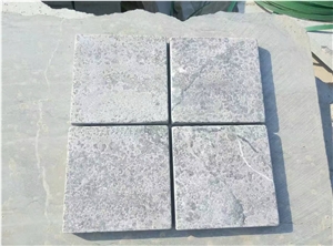 China Blue Limestone Flamed Surface Tiles Slabs Paver Cut to Size Competitive Prices