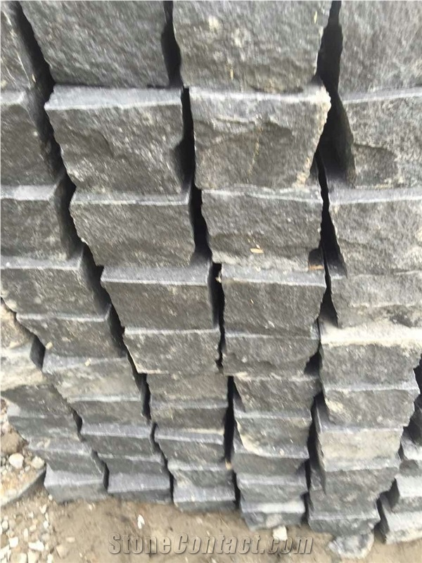Laiwu Black Granite Split Sides Cobbles