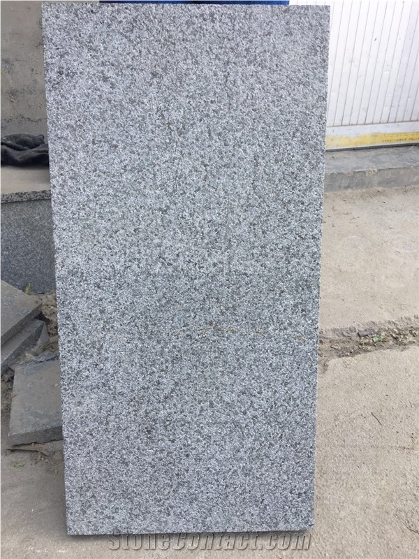 Hebei Yixian Black Granite Sand Blasted Tiles, China Grey Granite