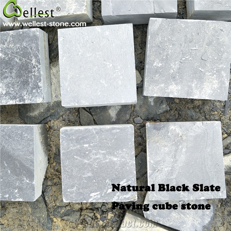 Natural Slate Cube Stone Paving Cube Stone Outdoor Driveway Patio Paving Bricks