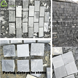 Natural Slate Cube Stone Paving Cube Stone Outdoor Driveway Patio Paving Bricks