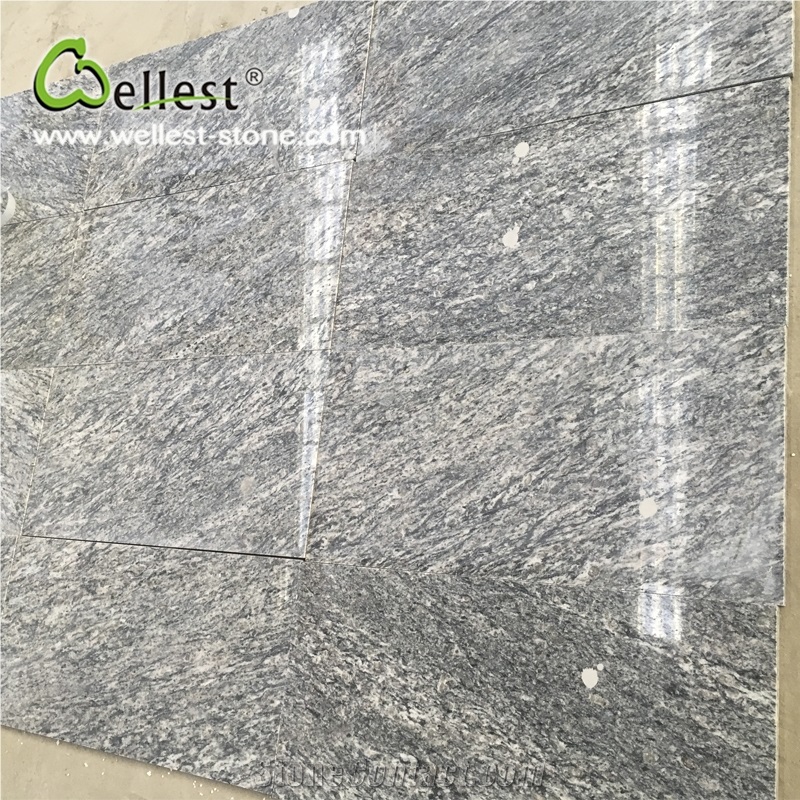 Polished Spary White Granite Slab Chinese Natural Polished Spray White/Spary White/Breaking Waves/Seawave Flower/Wave White/Seawave Grey Granite Slabs & Tiles & Cut-To-Size for Flooring