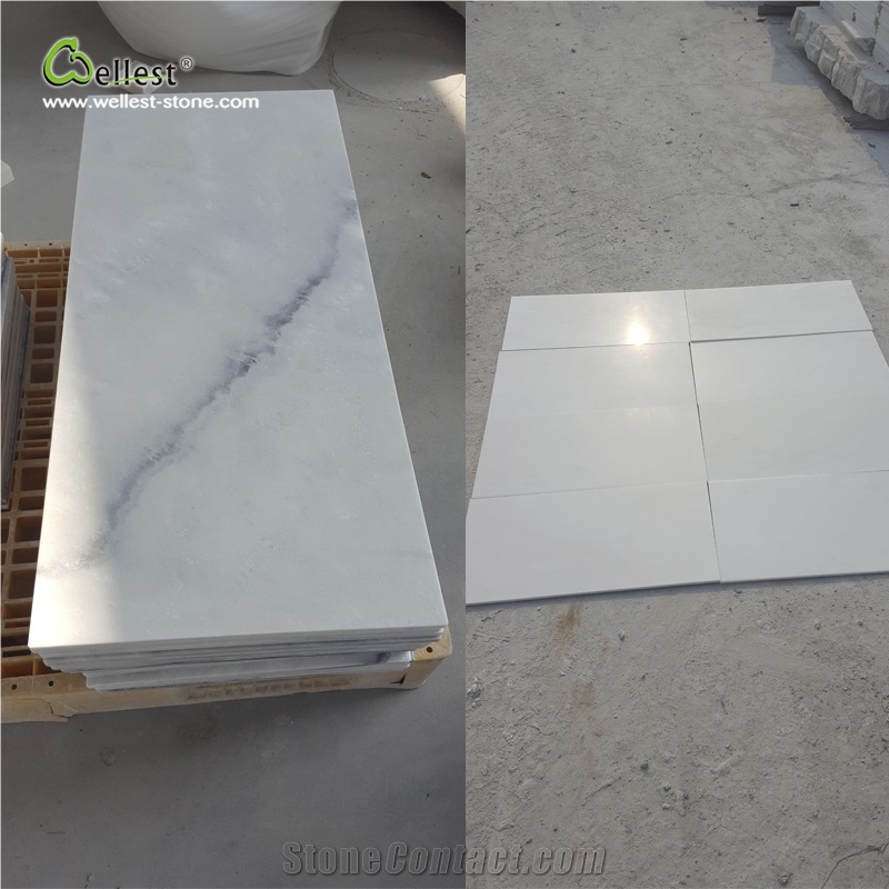 Snow White Quartz Tiles Wall Cladding Tiles Floor Covering Tile Factory