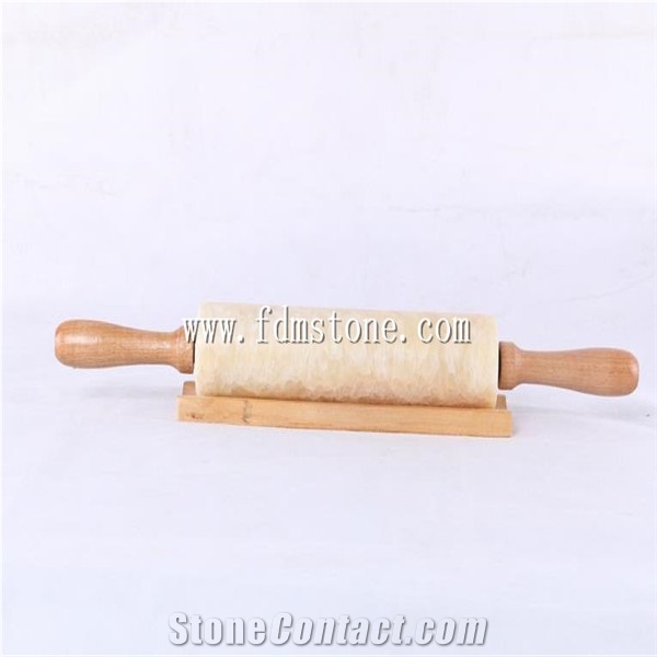 Homeware Nature Stone Marble Straight Rolling Pin