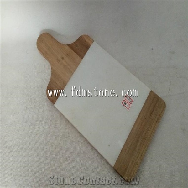 Wooden Stone Cheese Cutting Chopping Board with Dome and Slicers Knives Set