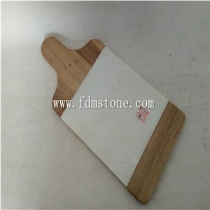 Wooden Stone Cheese Cutting Chopping Board with Dome and Slicers Knives Set