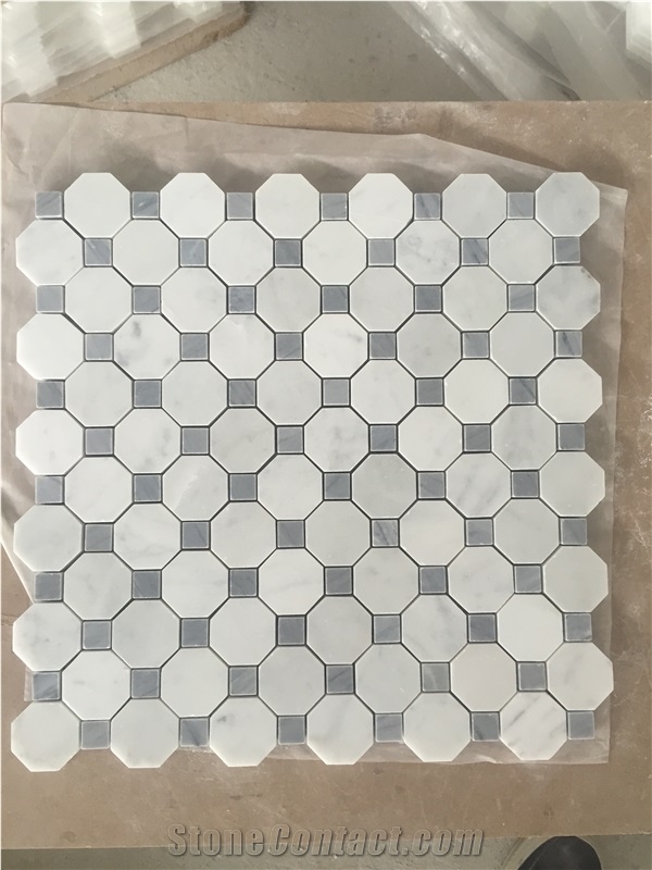 Bianco Carrara White Marble Hexagon Mosaic