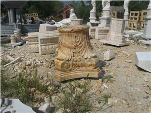 Roman Style Natural Stone Solid Column