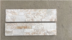 White Cream Marble Ledger Panels Cultured Stone