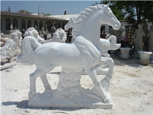 White Marble Horse Statues,Animal Statues