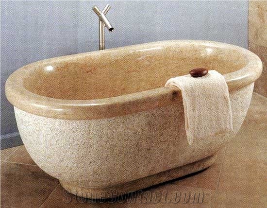 Yellow Granite Bathbub for Bathroom