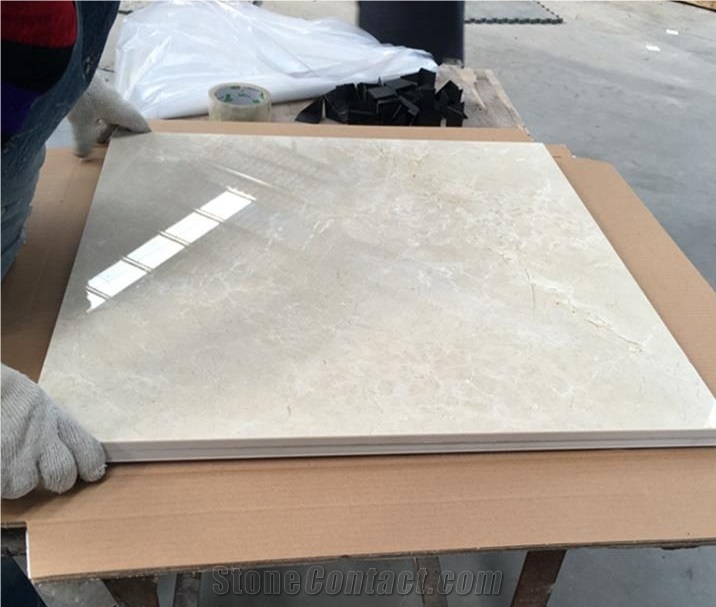 High Quality Crema Marfil Beige Marble Composited Tiles, Crema Marfil Classico Marble Laminated Slabs and Tiles