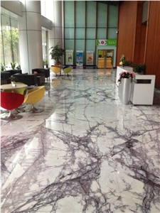 Lilac White Marble Tiles & Slabs, White Polished Marble Floor Tiles, Wall Tiles