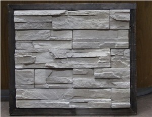 White Slate Cultured Stone, Wall Cladding,Manufactured Stone Veneer