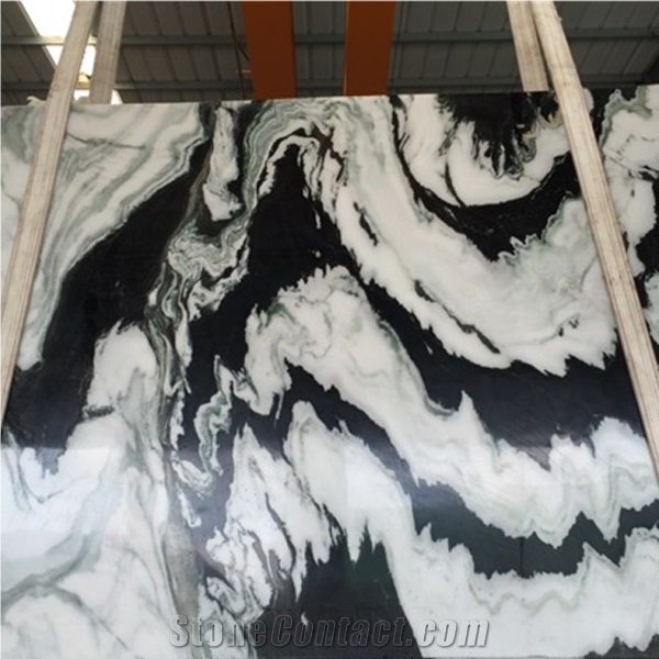 Panda White Marble Tiles Slabs/Marble Wall Covering Tiles/Floor Covering Tiles/China White Chinese Marble Slabs/Indoor Decoration Stone/Tv Background Decoration Stone
