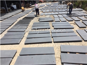 China Grey Basalt Tiles / Hainan Honed Grey Basalt / Basaltina / Basalto / Bazalt / Inca Grey Tiles for Walling , Cladding , Flooring