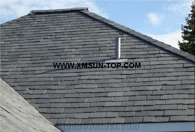 Black&Grey&Rusty Slate Roofing Tile Square Shape/China Slate Roofing Tiles with All Chiselled Edge/Slate Roof Tiles/Roof Covering and Coating/Stone Roofing/Exterior Decoration/Building Stone