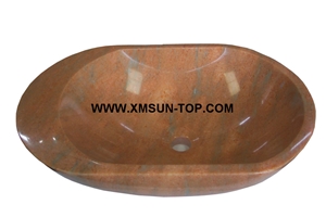 Brown Marble Kitchen Sinks&Basins/Brown Marble Bathroom Sinks&Basin/Ship Shape Sinks&Basins/Natural Stone Basins&Sinks/Wash Basins/Interior Decorative