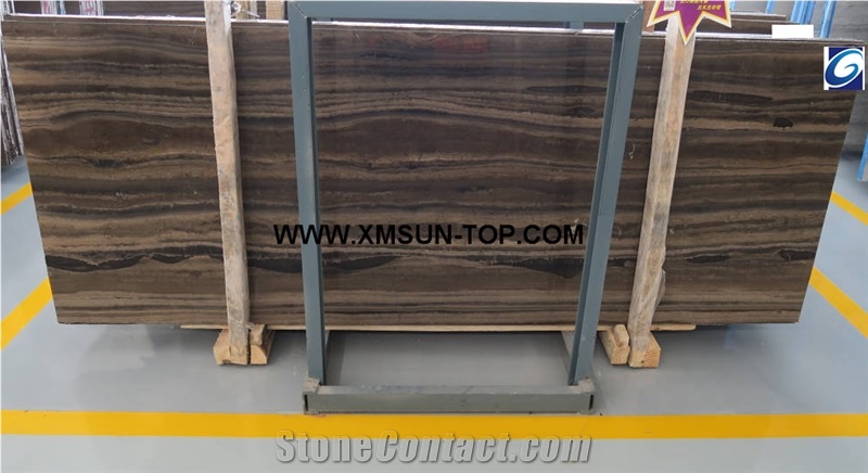 Brown Wood Grain Marble Tiles&Slabs/Wooden Brown Marble Slabs/Brown Serpeggiante Marble Slabs/Canada Serpeggiante Marble Panels/Brown Wood Veins Marble Slabs/A Grade Quality