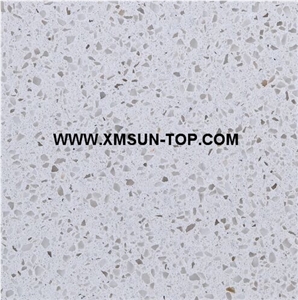 Crystal Hail Quartz Stone Slabs&Tiles&Customized/White Engineered Stone/White Artificial Quartz/White Manmade Stone/China Quartz Stone for Flooring&Wall Covering/White Engineered Quartz/Bl3129