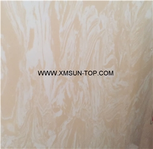 Ivory Beige Artificial Marble/Beige Artificial Stone Slabs& Tiles/Manmade Stone Slab/Engineered Stone Slabs/Manufactured Stones/Interior Decoration/Artificial Stone Panels