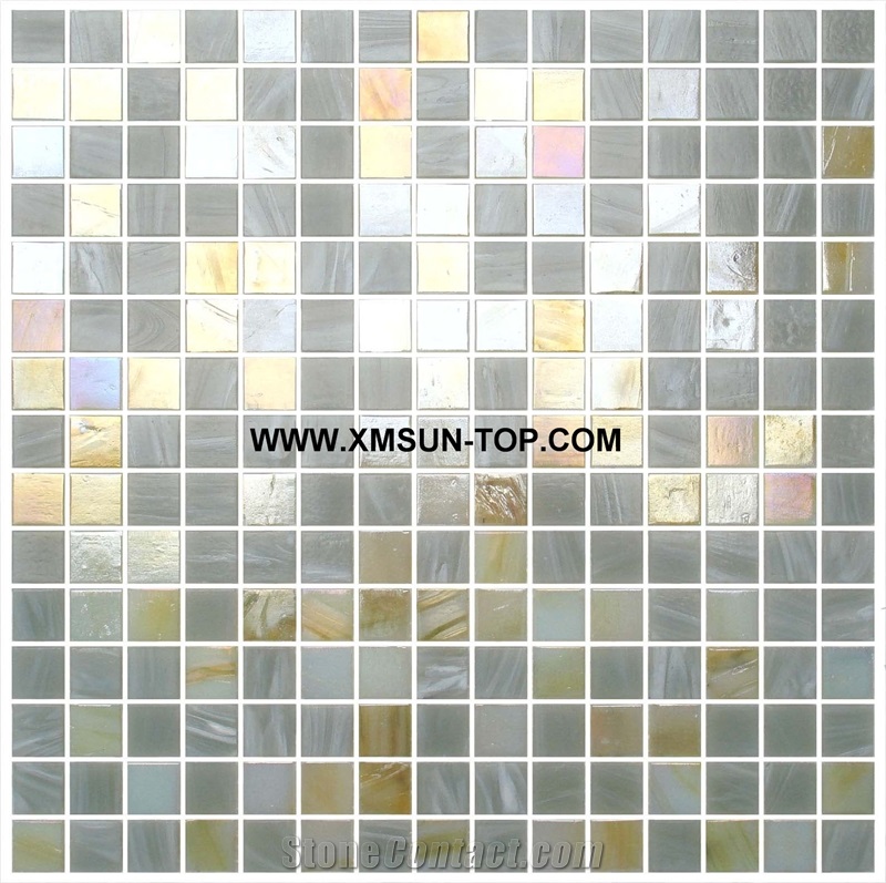 Silver Glass Mosaic/Square Glass Mosaic/Mosaic Pattern/Floor Mosaic/Wall Mosaic/Polished Mosaic//Interior Decoration/Customized Mosaic Tile/Mosaic Tile for Bathroom&Kitchen&Hotel Decoration