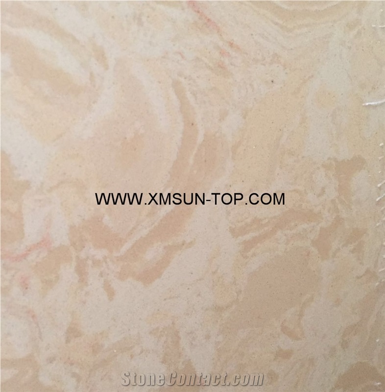 Smile Beige Artificial Marble/Beige Artificial Stone Slabs& Tiles/Manmade Stone Slab/Engineered Stone Slabs/Manufactured Stones/Interior Decoration/Artificial Stone Panels