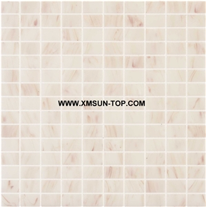 White Glass Mosaic/Square Glass Mosaic/Mosaic Pattern/Floor Mosaic/Wall Mosaic/Polished Mosaic/Interior Decoration/Customized Mosaic Tile/Mosaic Tile for Bathroom&Kitchen&Hotel Decoration