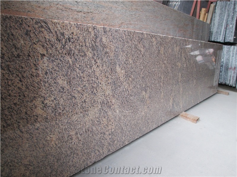 Brazil Juparana Giallo California Gold Granite Slabs & Tiles,Polished Yellow Granite for Kitchen Countertops,Island Tops,Sawn Cut Tiles Slabs Exterior-Interior Wall & Floor Etc Project