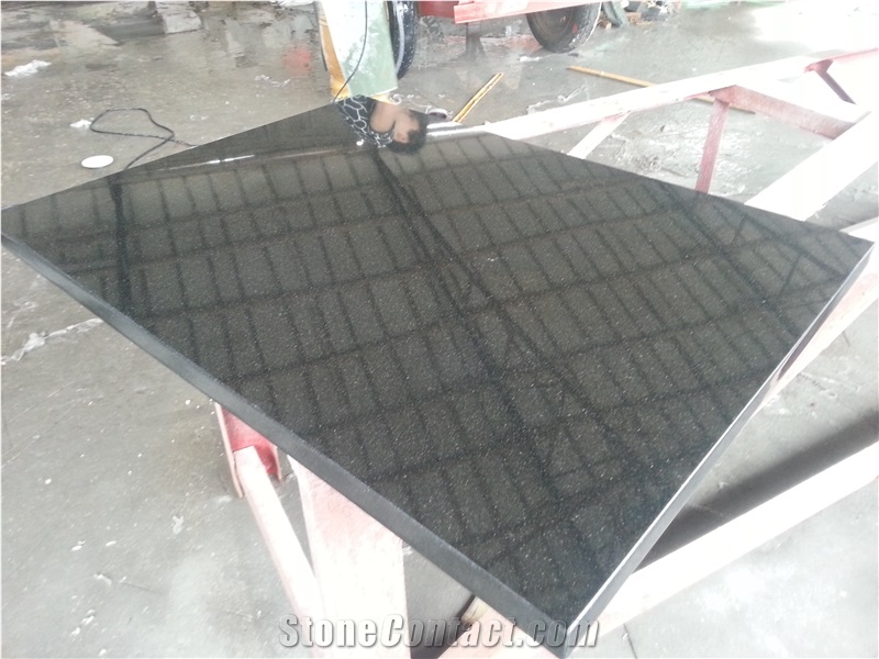 China Absolute Black Granite,Natural Building Stones Hebei Black Granite Polished Slabs & Tiles, Nero Assoluto Gang-Sawn Wall Cladding Covering, Cut-To-Size