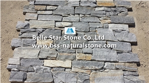 Blue Quartzite Cemented Stacked Stone,Quartzite Z Stone Cladding with Concrete Back,Quartzite Culture Stone,Natural Stone Wall Panels,Real Stone Veneer,Blue Quartzite Culture Stone,Outdoor Wall Clad