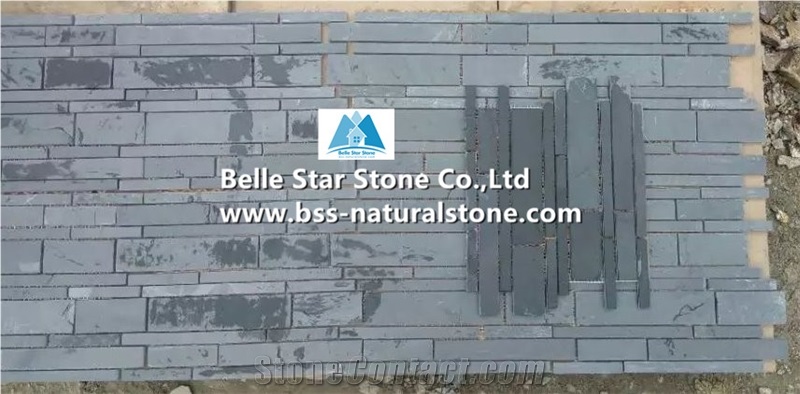 China Black Riven Slate Mosaic,Charcoal Grey Split Face Slate Wall Mosaic,Carbon Black Slate Floor Mosaic,Dark Grey Slate Mosaic Pattern,Natural Slate Stone Mosaic,Black Mosaic Wall Tiles