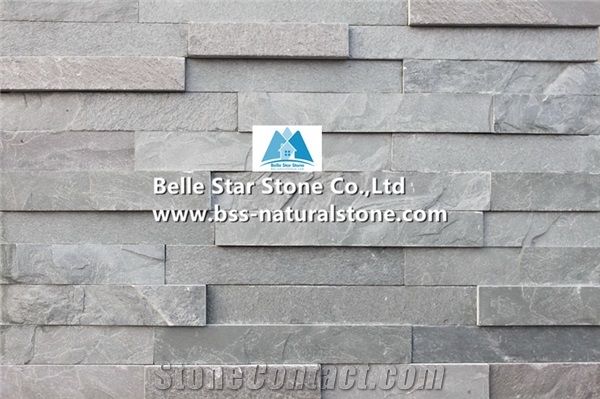 China Green Split Face Slate Stacked Stone,Green Slate Stone Wall Panels,Natural Slate Stone Wall Cladding,Slate Culture Stone,Green Ledgestone,Thin Stone Veneer,Slate Ledger Panels,Real Stone Panels