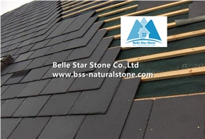 Chinese Weathering Roofing Slate,Black Split Face Slate Roof Tiles