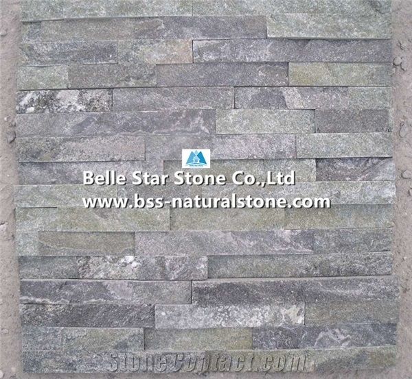 Forest Green Quartzite Stacked Stone,Green Quartzite Culture Stone,Natural Quartzite Stone Panel,Real Quartzite Stone Veneer,Green Quartzite Stone Cladding,Z Stone Clad,Fireplace Quartzite Ledgestone