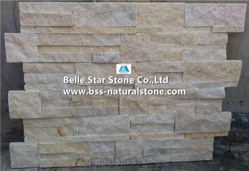 Light Yellow Jade Quartzite S Stone Cladding, 18X35 Thin Stone Veneer, Quartzite Culture Stone, Natural Stacked Stone,Yellow Quartzite Ledgestone,Natural Stone Wall Panels,Indoor/Outdoor Wall Cladding
