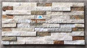 Natural Quartzite Stone Wall Panels,White+Rustic Quartzite Stone Cladding,Natural Quartzite Ledgestone,Quartzite Culture Stone,Quartzite Stacked Stone,Real Stone Veneer,Stone Wall Cladding