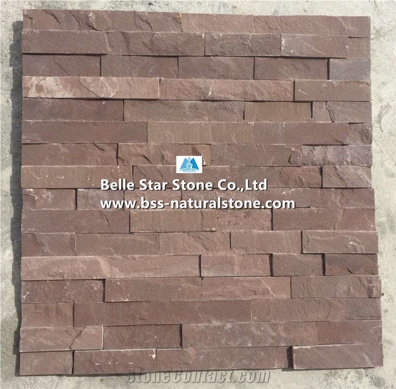 Purple Sandstone Culture Stone,Sandstone Ledge Stone Panels,Natural Stacked Stone, Fireplace Wall Cladding,Real Thin Stone Veneer,Natural Stone Wall Panels,Porches Stone Cladding