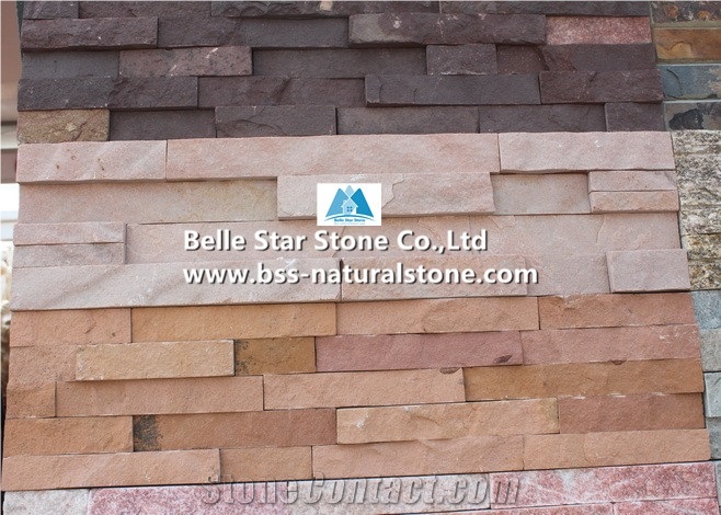 Purple Sandstone Culture Stone,Sandstone Ledge Stone Panels,Natural Stacked Stone, Fireplace Wall Cladding,Real Thin Stone Veneer,Natural Stone Wall Panels,Porches Stone Cladding