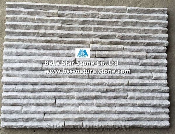 White Quartzite Peak Shape Culture Stone,Snow White Quartzite Stone Cladding,Super White Quartzite Stacked Stone,Quartzite Stone Wall Panels,Quartzite Ledgestone,Quartzite Stone Veneer,Landscape Wall