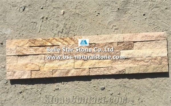 Wooden Sandstone Culture Stone,Yellow Sandstone Ledgestone,Sandstone Stacked Stone,Real Thin Stone Veneer,Sandstone Z Clad Stone Cladding,Natural Ledger Panels,Outdoor Wall Stone Panels,Fireplace Wall