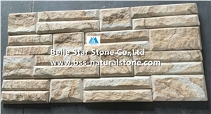 Yellow Wooden Sandstone Culture Stone Of Beveled Edges,Yellow Sandstone Ledgestone,Natural Sandstone Stacked Stone,Sandstone Stone Cladding,Yellow Sandstone Ledgestone,Yellow Stone Wall Panels