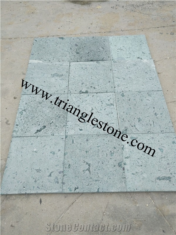 Natural Green Stone Tiles for Swimming Pool Coping