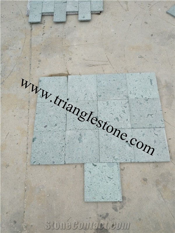 Natural Green Swimming Pool Tiles ,1st Quality Green Stone Tiles for Paving,China Peacock Green Stone Tiles in Best Price