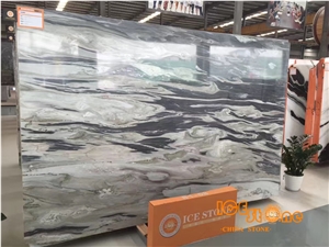 China Crystal Glassy/Baikal/Green and Grey Bookmatch/Marble/Polished Surface/Bookmatch Effect/Chinese Natural Stone/Slabs/Tiles/Cut to Size/Wall Cladding/Floor Covering